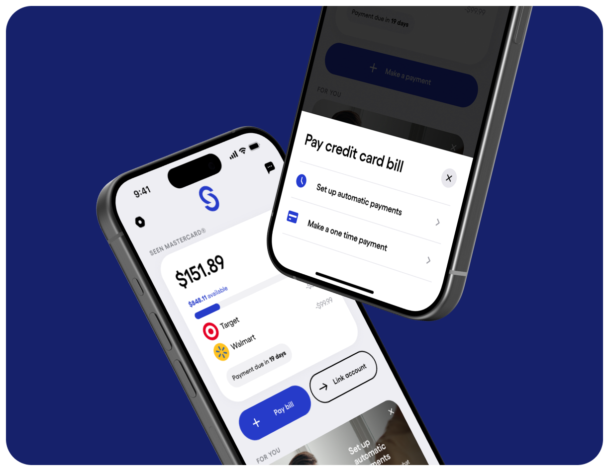 Account overview shortcuts in the mobile app