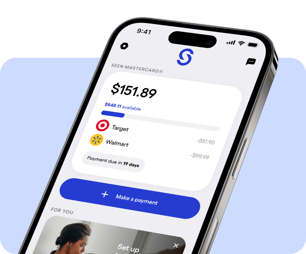 Seen card loaded in a digital wallet on a phone